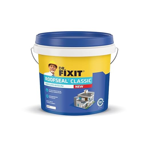 DR. FIXIT Roofseal Classic New, 4 to 20 Liter, Waterproofing Solution for Homes, Terraces, Roofs - Image 4
